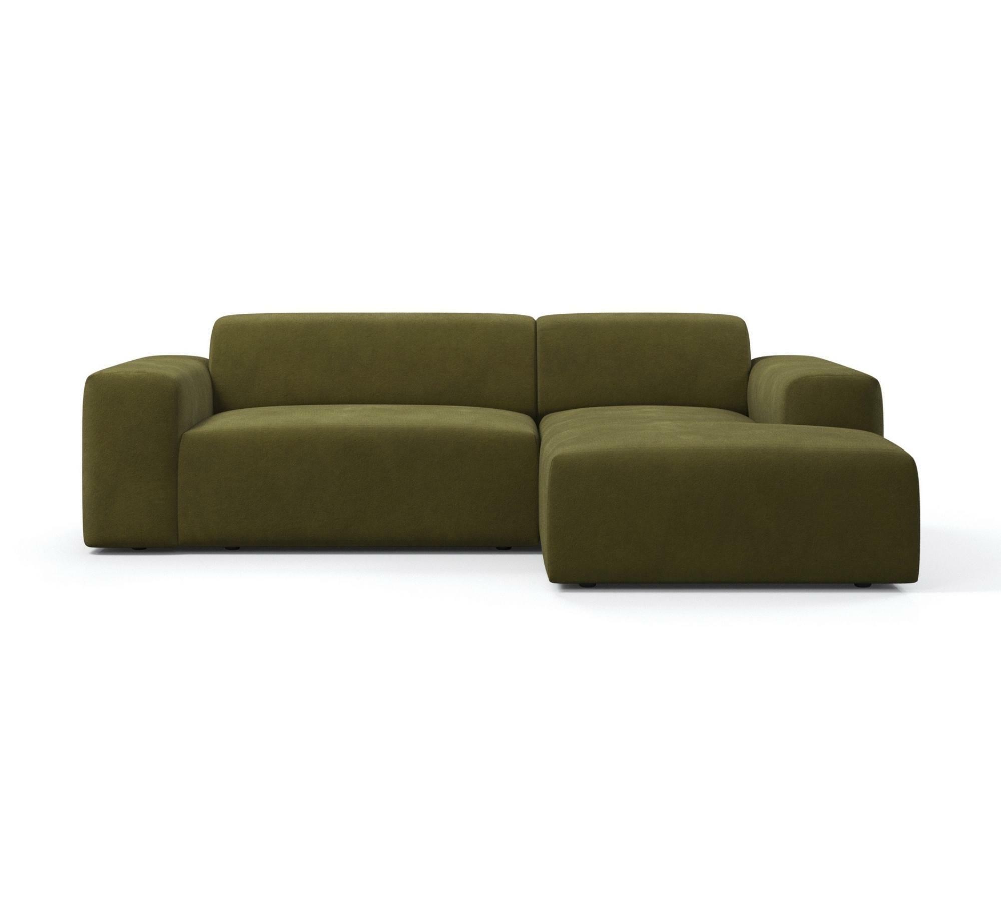 2-Sitzer Sofa Karen Récamiere Rechts Oliv 0