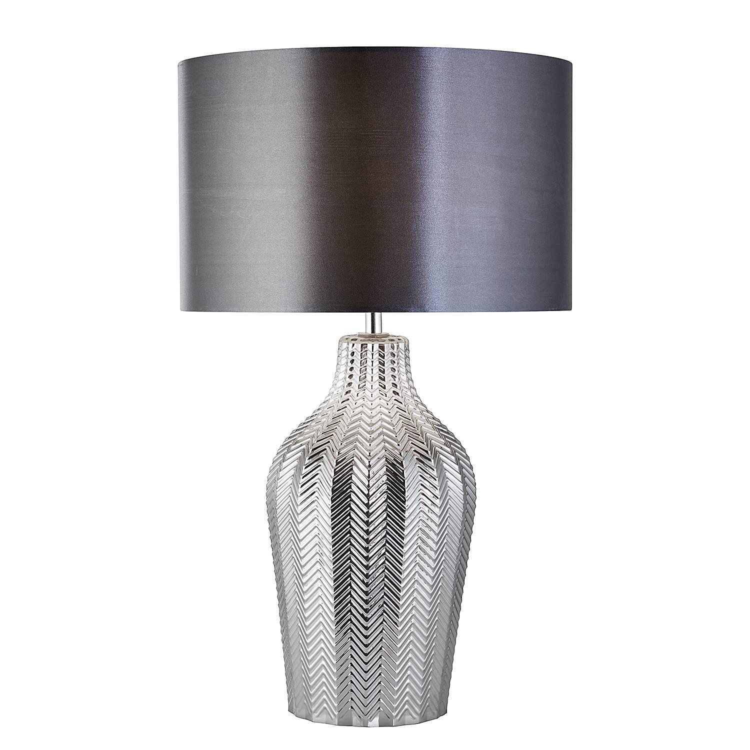 Chevron table lamp steel grey 1-light 0