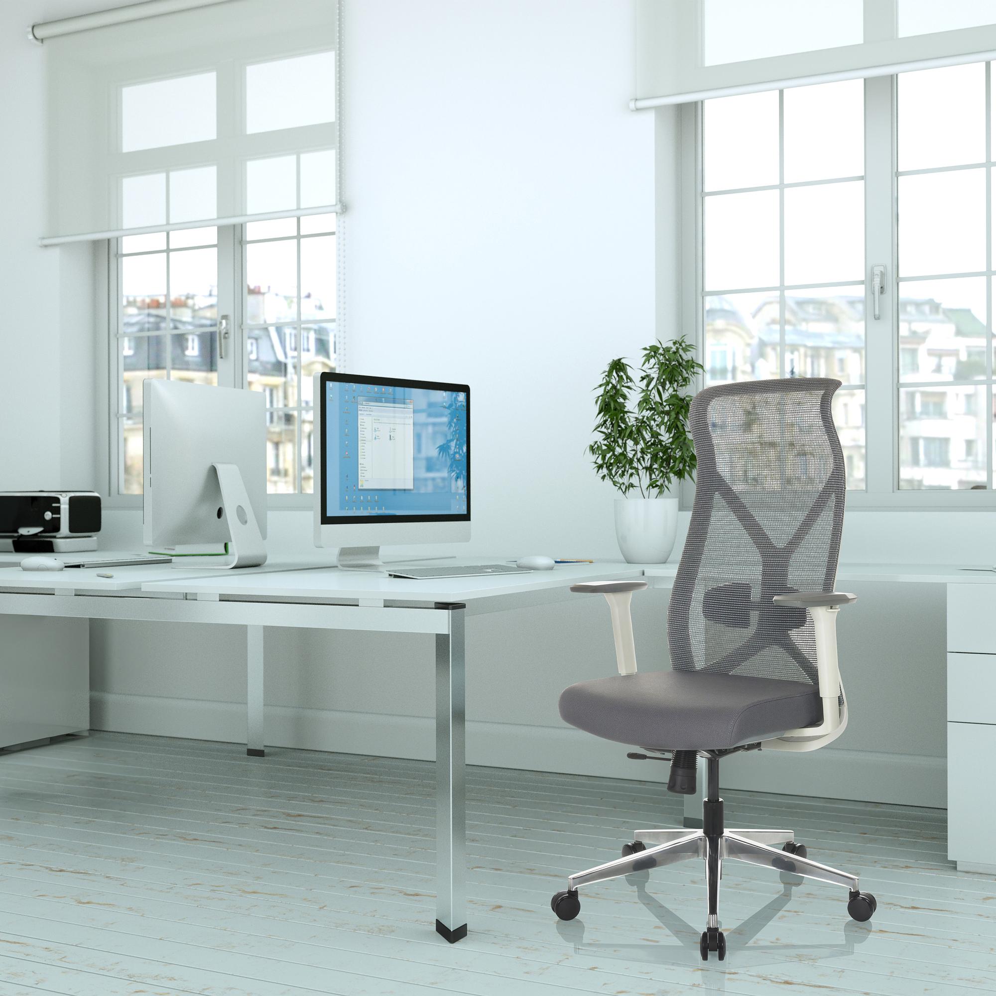 AZURRO WEISS Bürostuhl Netzstoff Grau 4