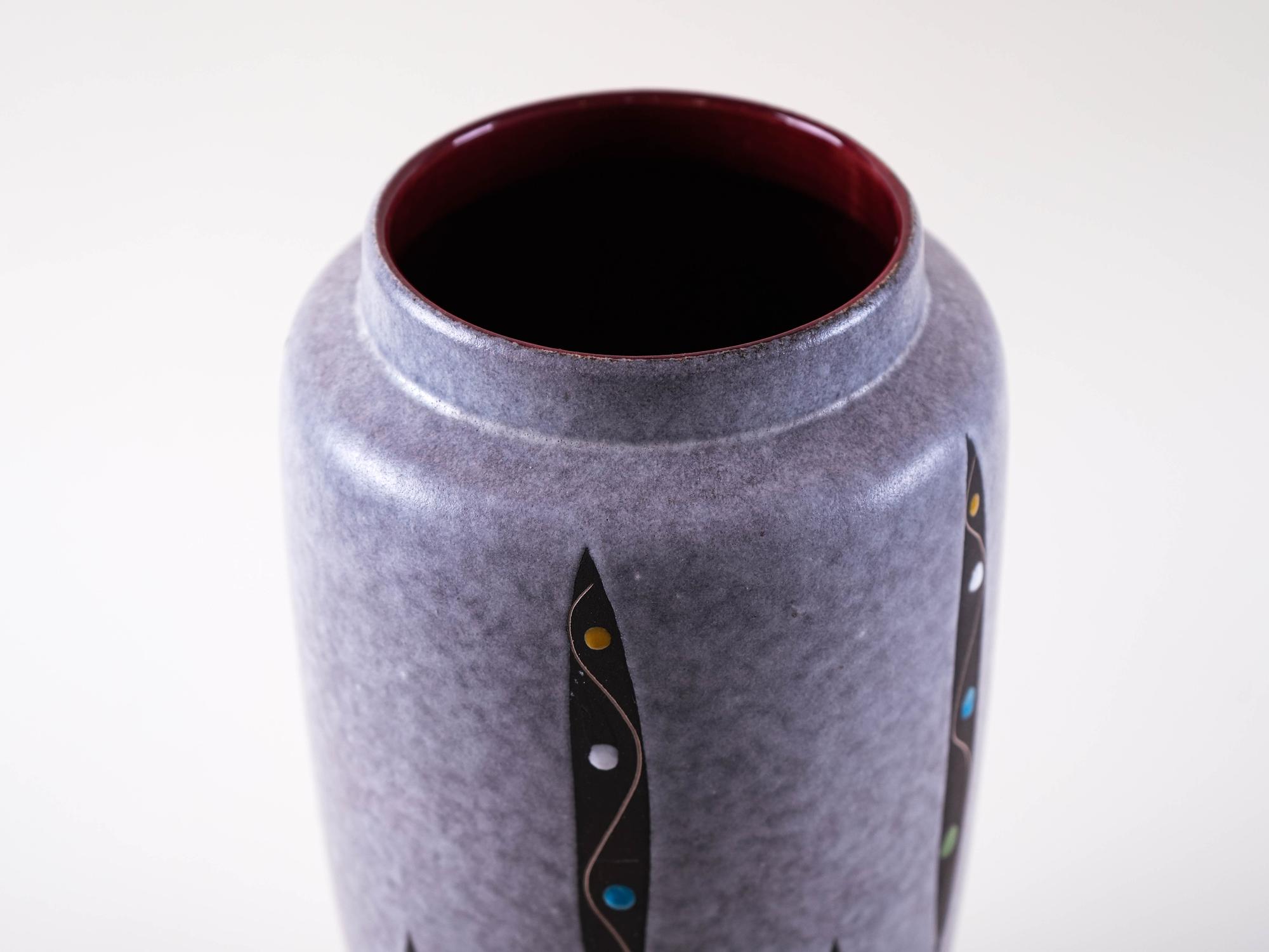 Ceramic Vase Grey 1960s 5