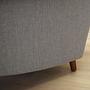 Sessel Textil Holz Grau 1960er Jahre 14