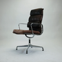 EA209 Softpad Chair Bürostuhl Leder Aluminium Braun 0