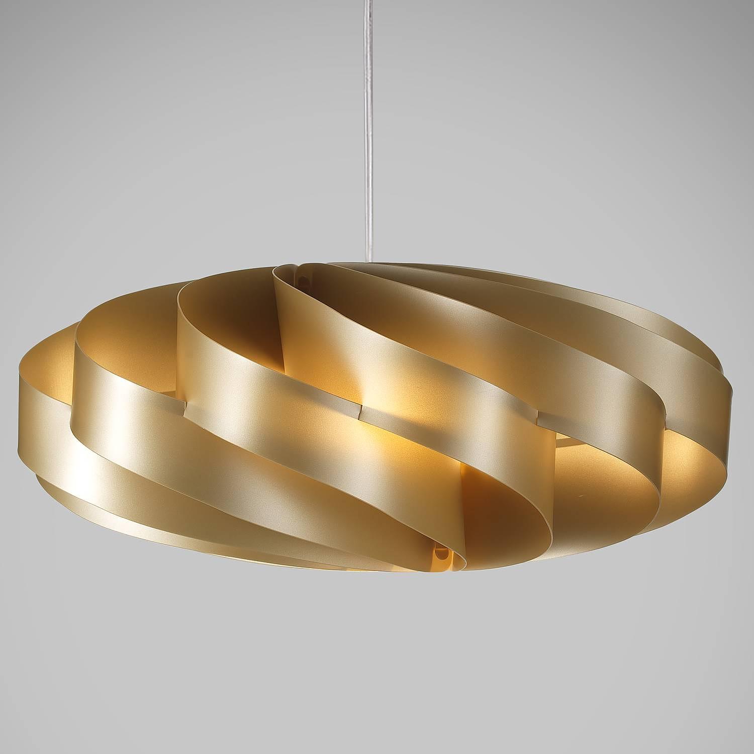 1-Flame Pendant Lamp Flat II Polyacrylic Gold 1