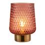 LED-Tischleuchte Rose Glamour Klarglas Messing 1