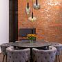 Pendant light Valletta Type A 3-light smoked glass iron 2