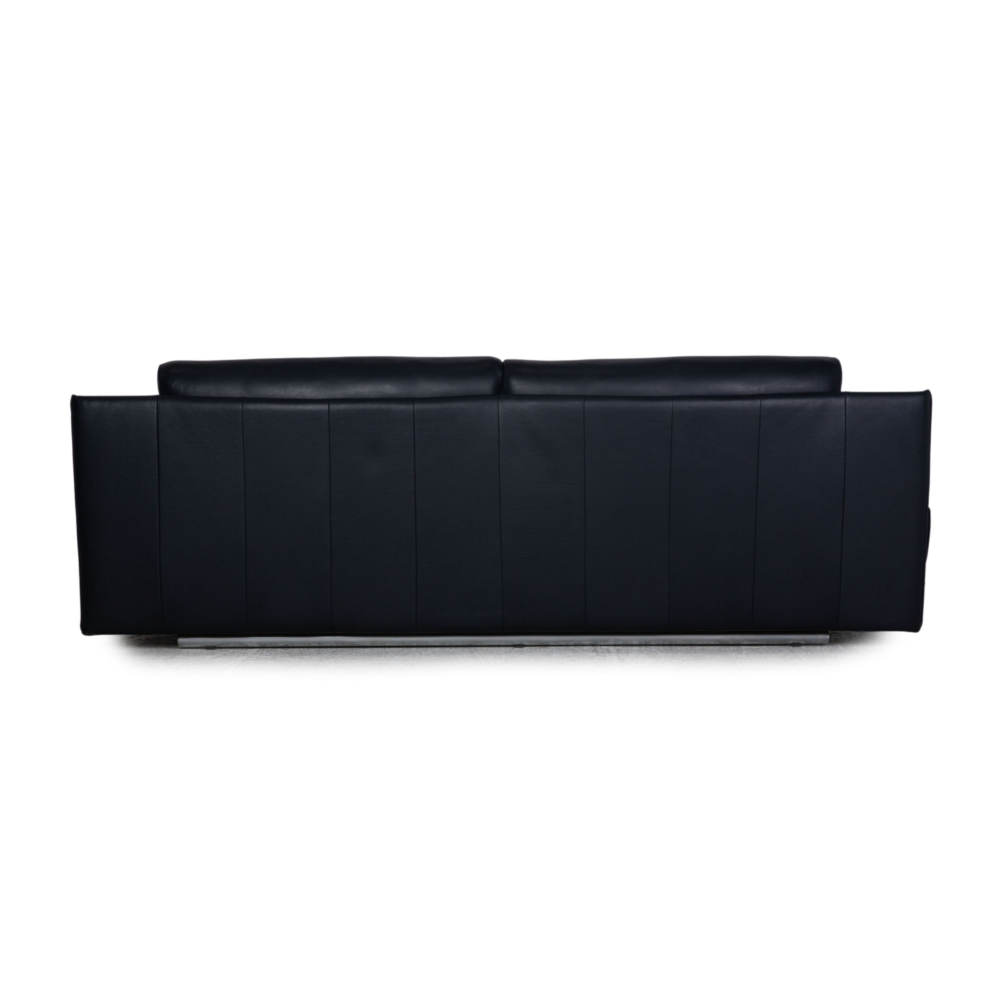 6500 Sofa 3-Sitzer mit Funktion Leder Dunkelblau 8