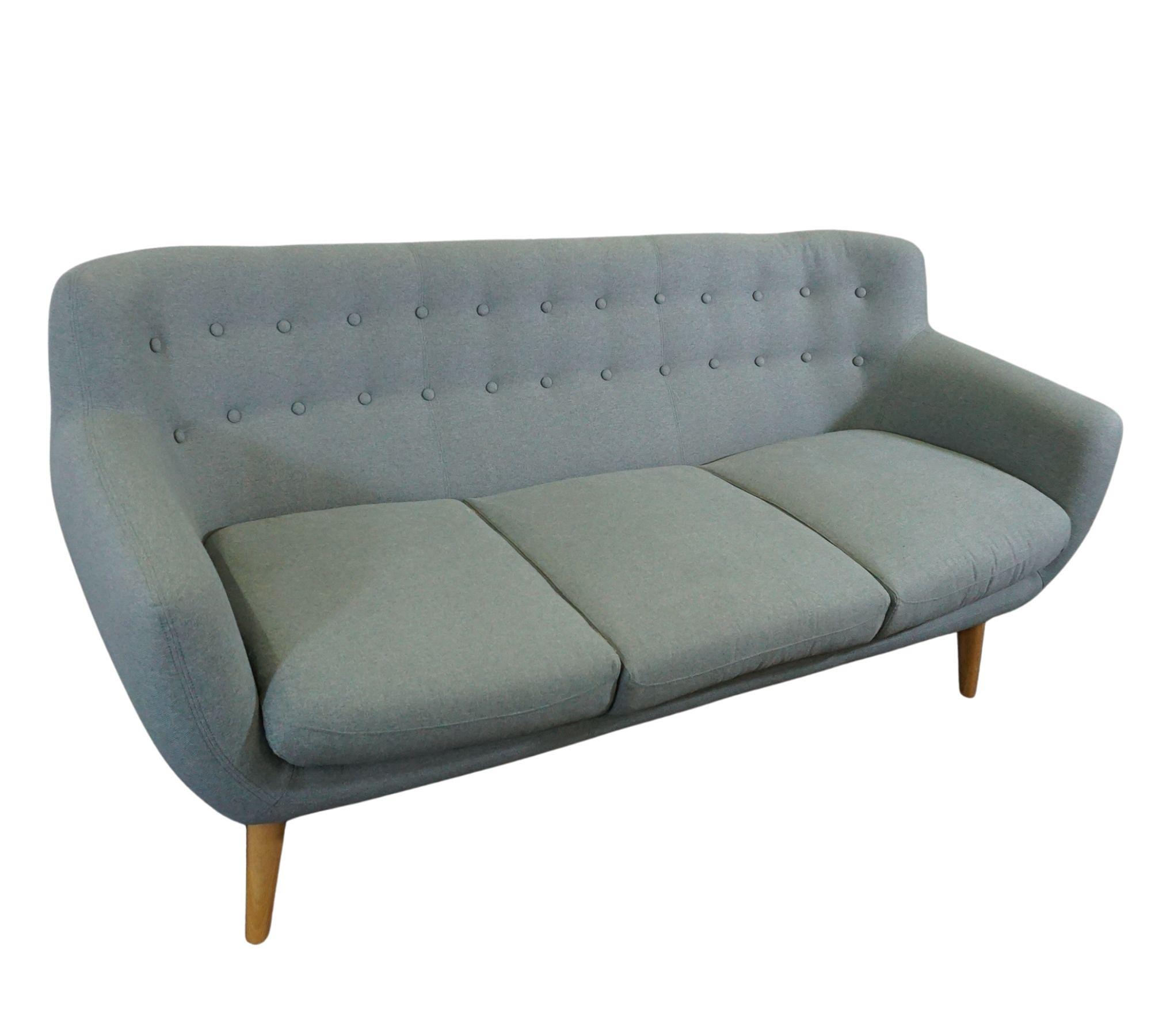 Herman Sofa 3-Sitzer Fabio Grey Green 1