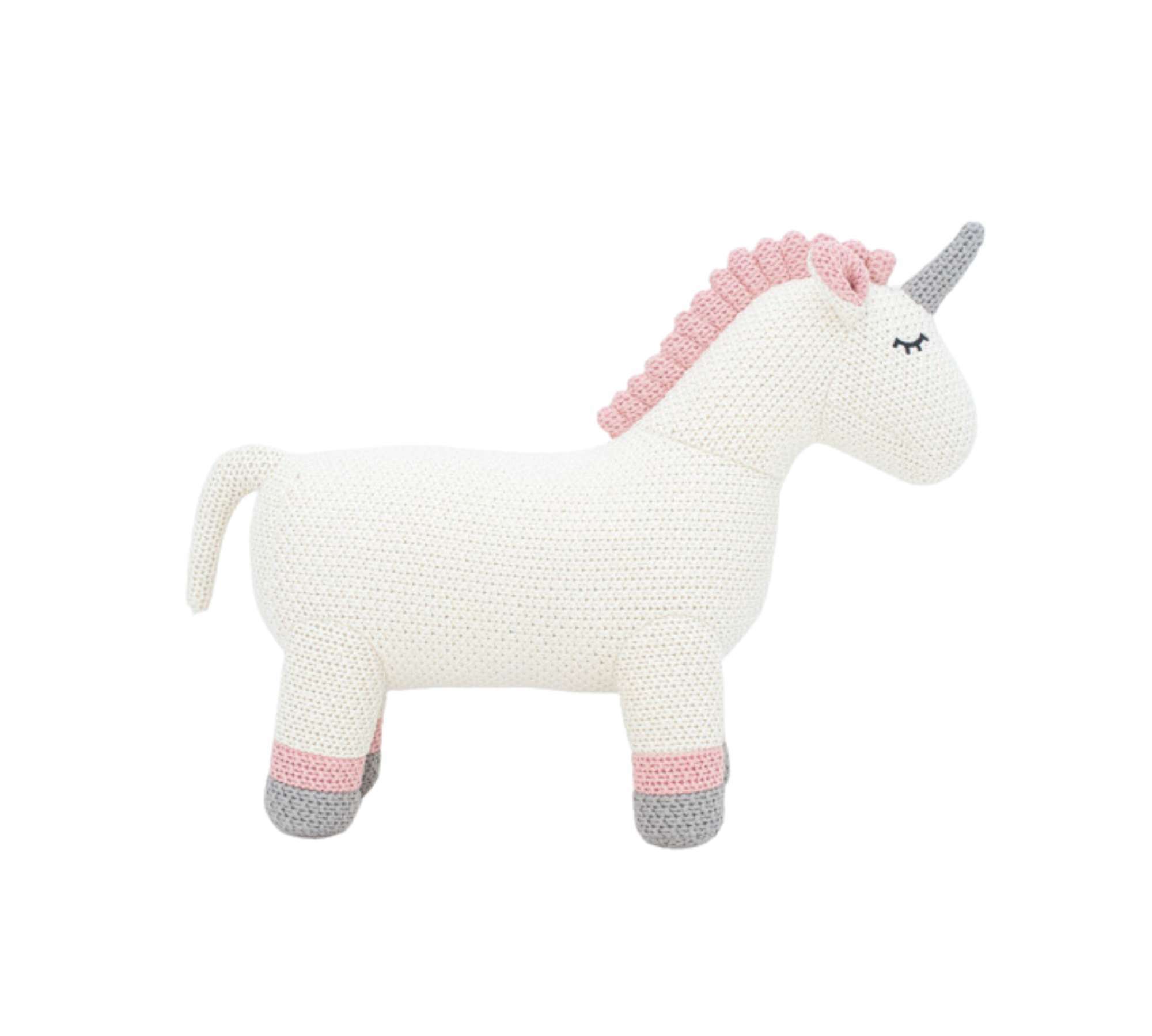 Einhorn Mini Plüschtier Baumwolle Weiß 3