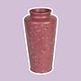 Vaso vintage postmoderno in ceramica rosa anni '90 1