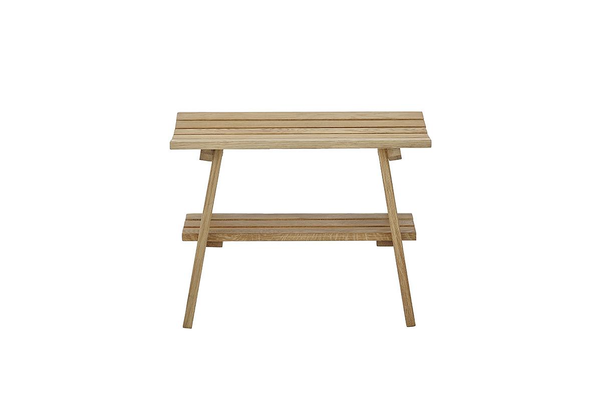 Massive Garderobenbank Eiche Breite: 60 cm 4