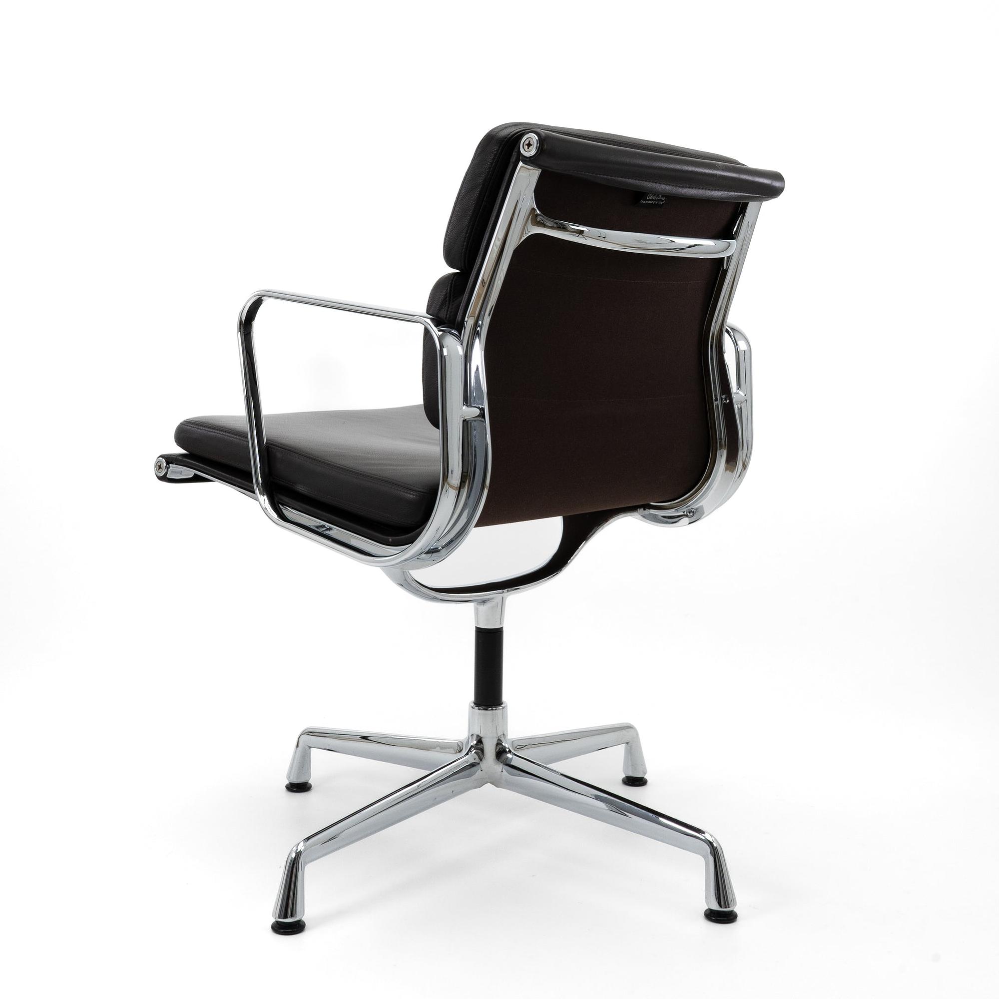 EA 208 Soft Pad Bürostuhl Drehbar Leder Braun 2