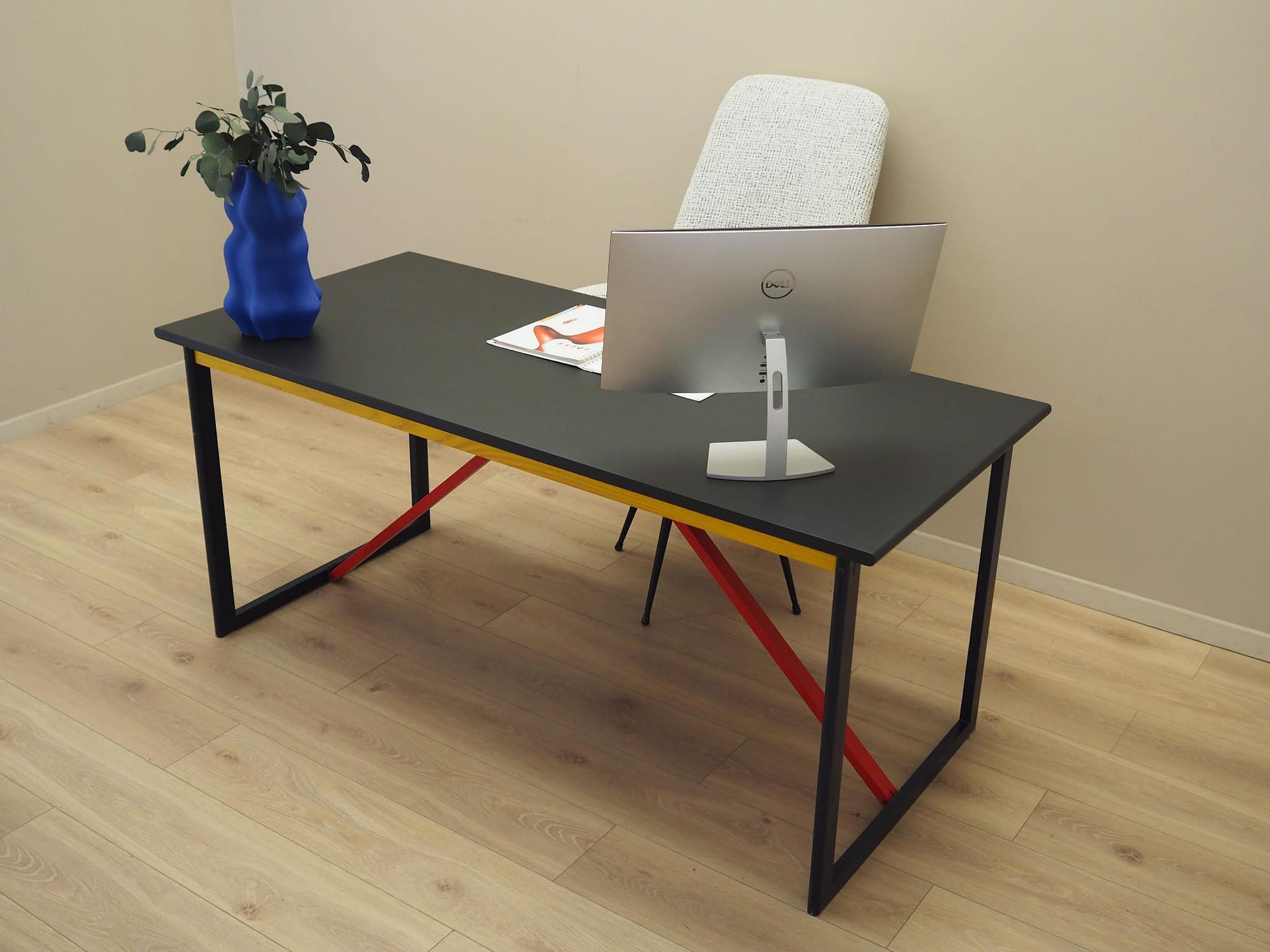 Desk Acacia wood 1980s 3