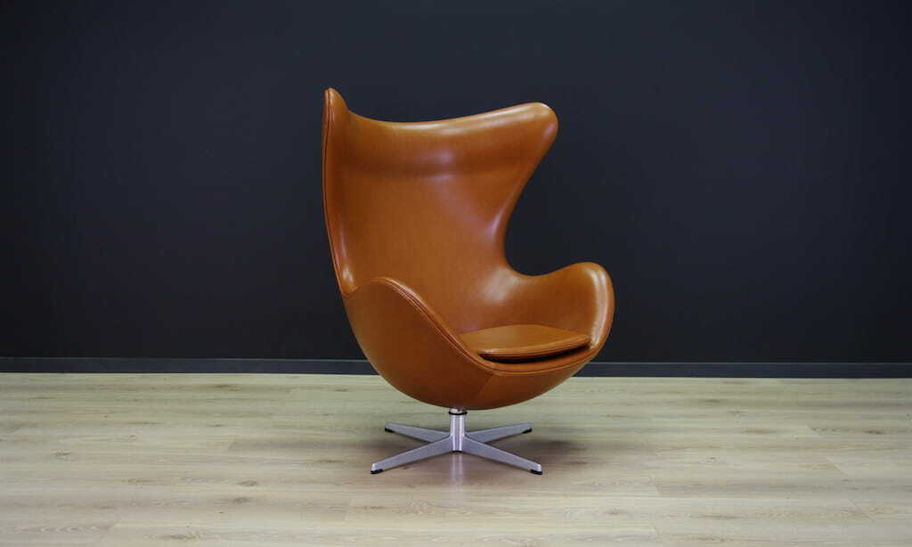 Egg Sessel Leder 1960er Jahre 3