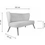Bienville Sofa 2-Sitzer Grau 7