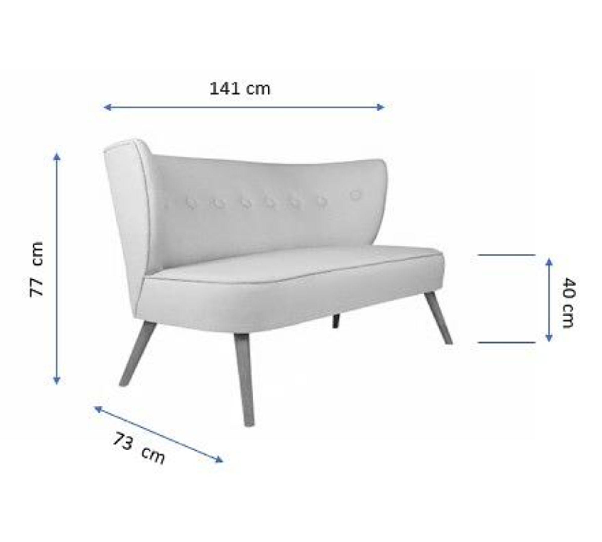 Bienville Sofa 2-Sitzer Grau 7