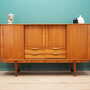 Vintage Highboard Teakholz Braun 1960er Jahre 1