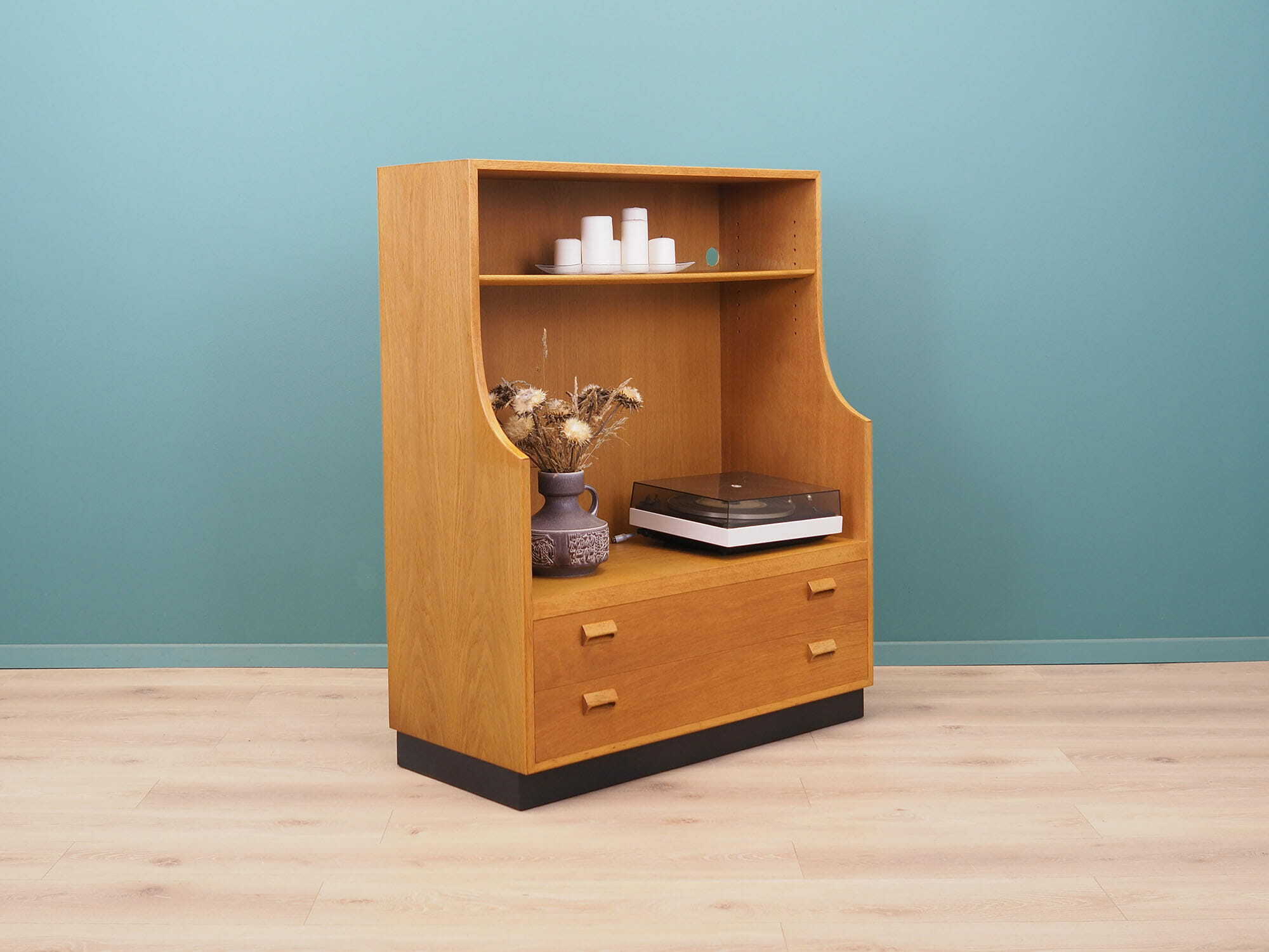 Vintage bookshelf wood brown 1970s 4