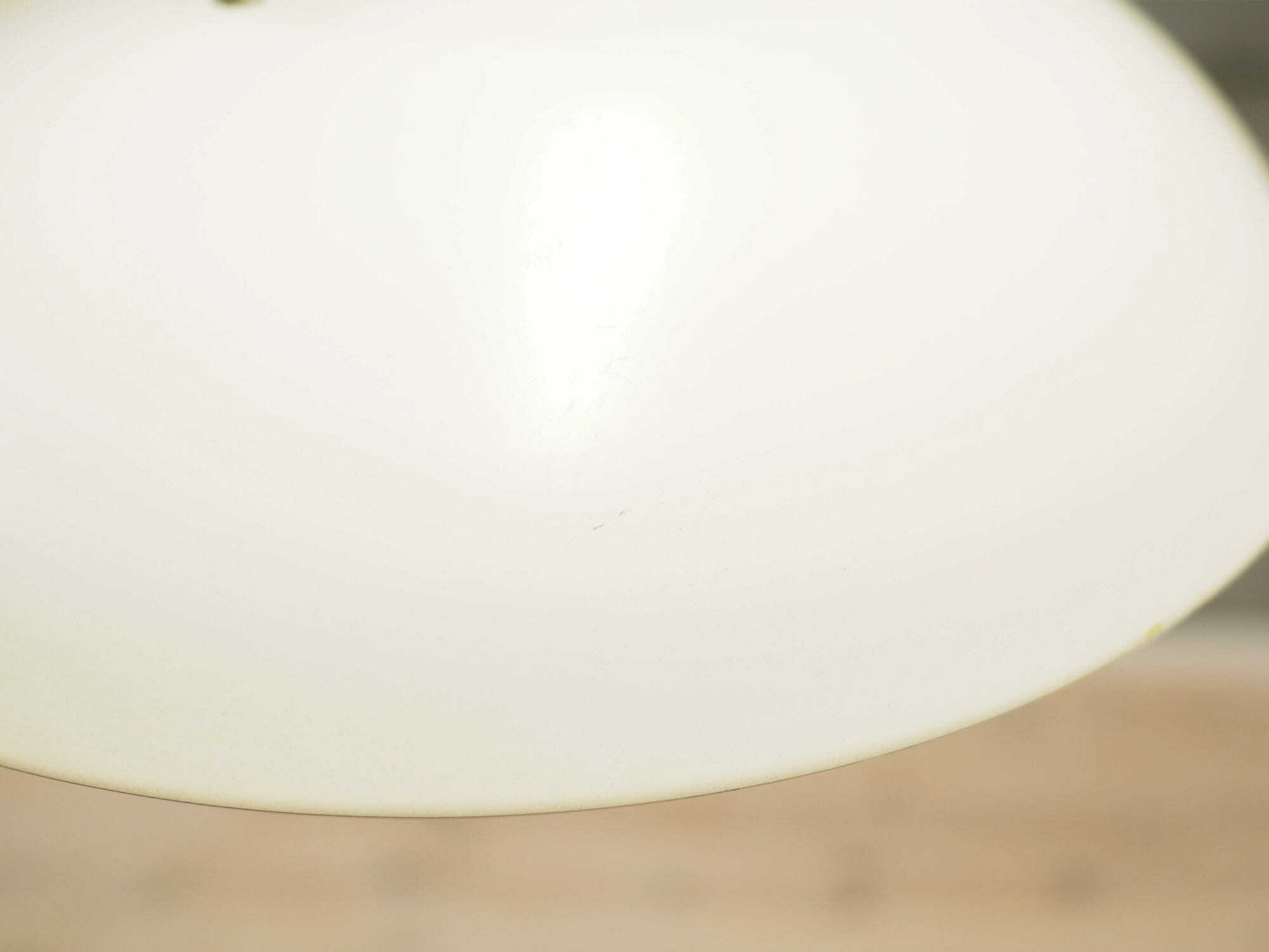 Vintage pendant lamp metal white 1970s 4