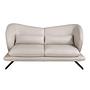 2-Sitzer Sofa in taupegrauem Leder 6145 1