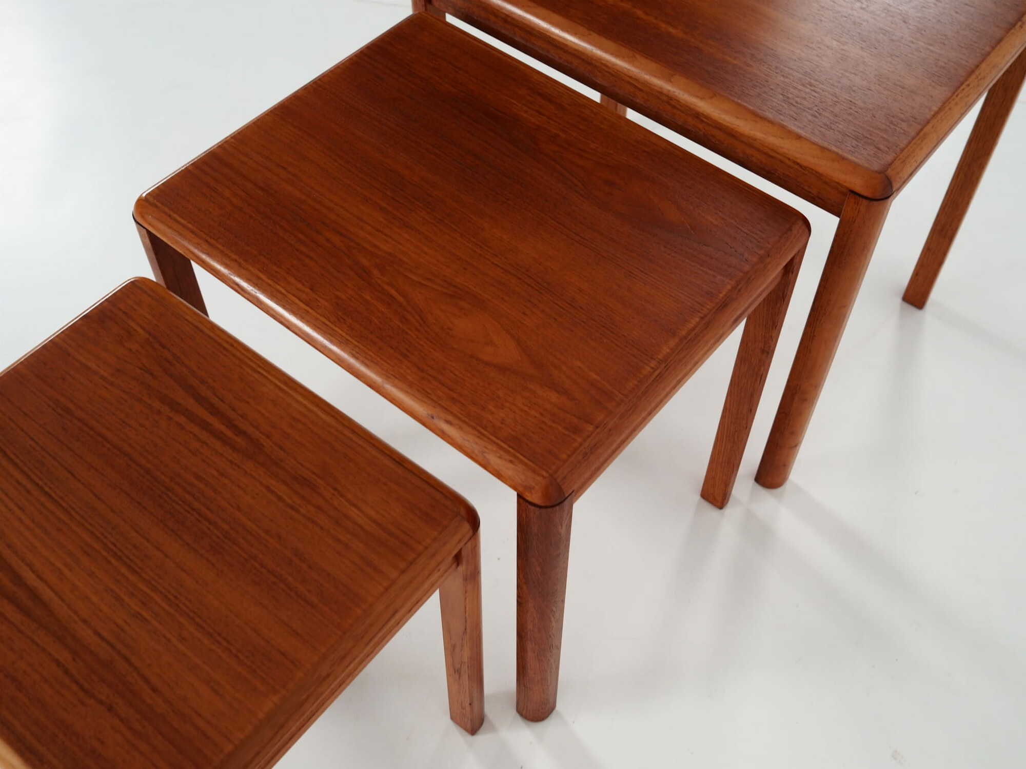 3x Vintage Side Table Teak Brown 1970s 8