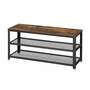 Shoe rack Metal Brown Black 0