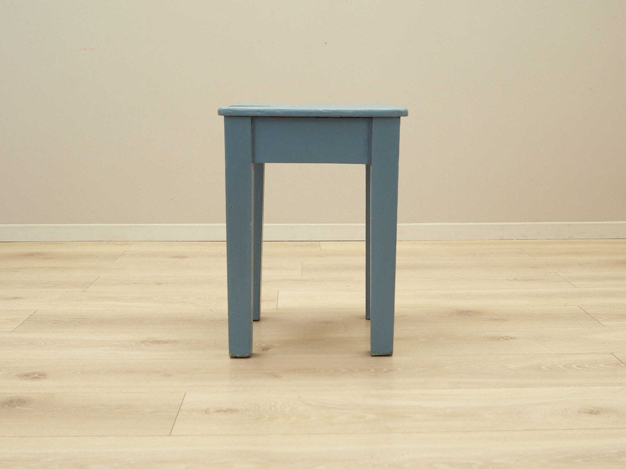 Stool Wood Gray 1950s 3