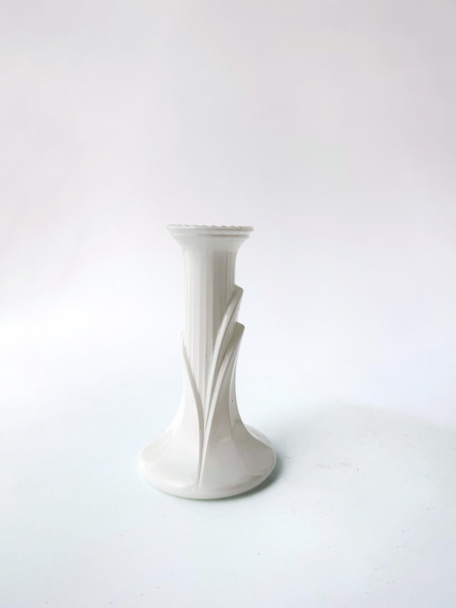 Art Deco Revival Glas Kerzenständer Glas 1980er Jahre 1