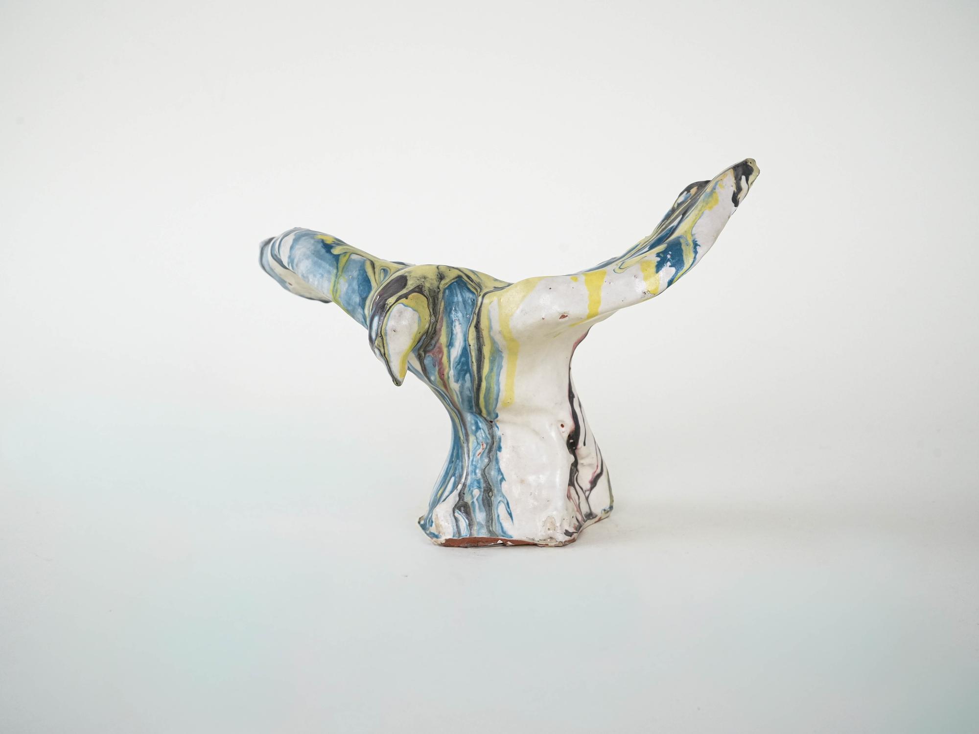 Ceramic bird sculpture Multicolored 1970s 2