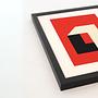 Bauhaus in Red Art Print with Frame Multicolored 2