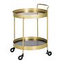 Servierwagen GLENDING Keramik Stahl Marmor Braun Gold 0