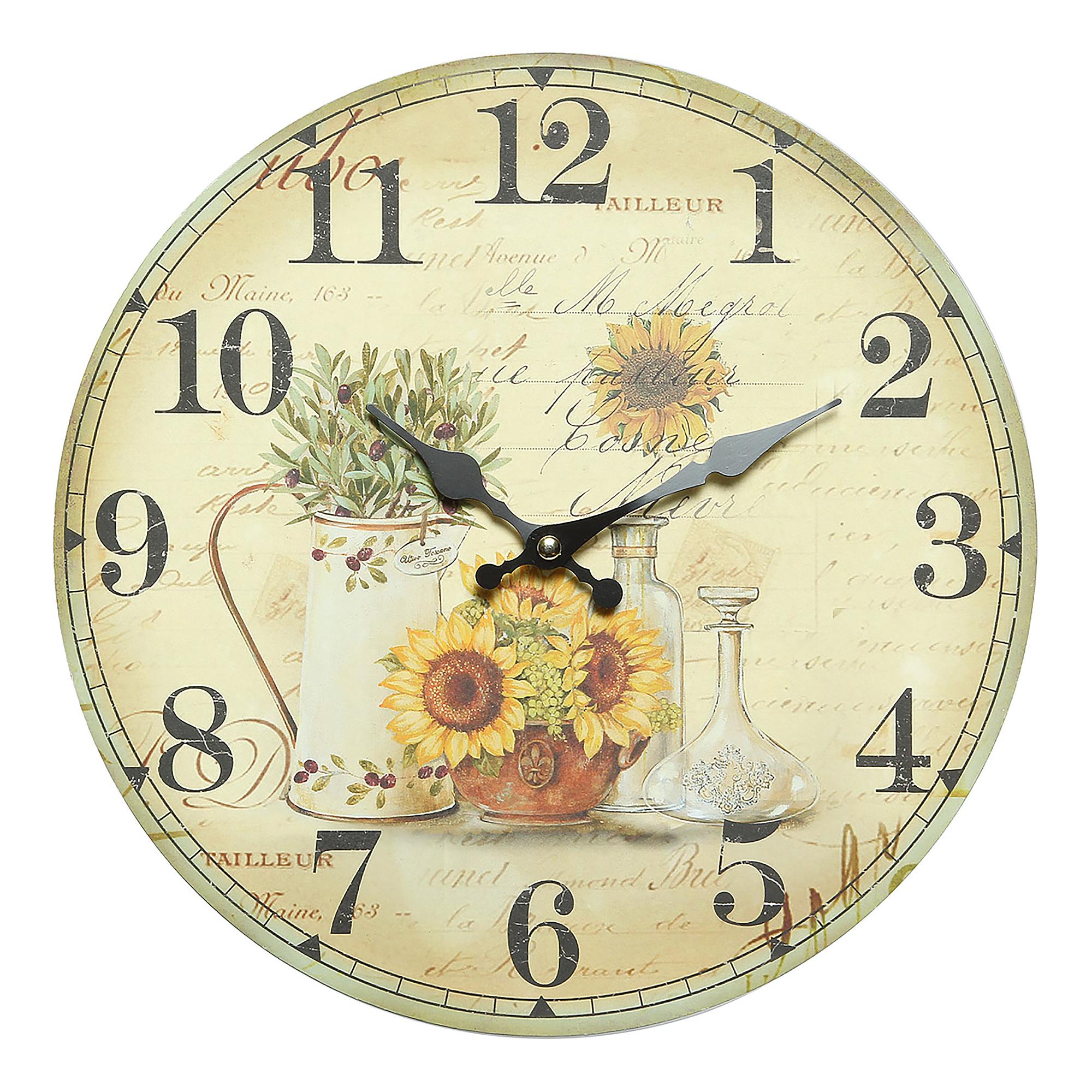Wanduhr Sonnenblume Mehrfarbig 0