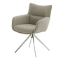 Remona Sedia con braccioli girevole pelle crema 0