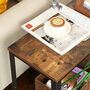 Beistelltisch Holz Metall Schwarz Braun 4
