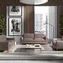 Sofa 2-Sitzer Textil Braun 3
