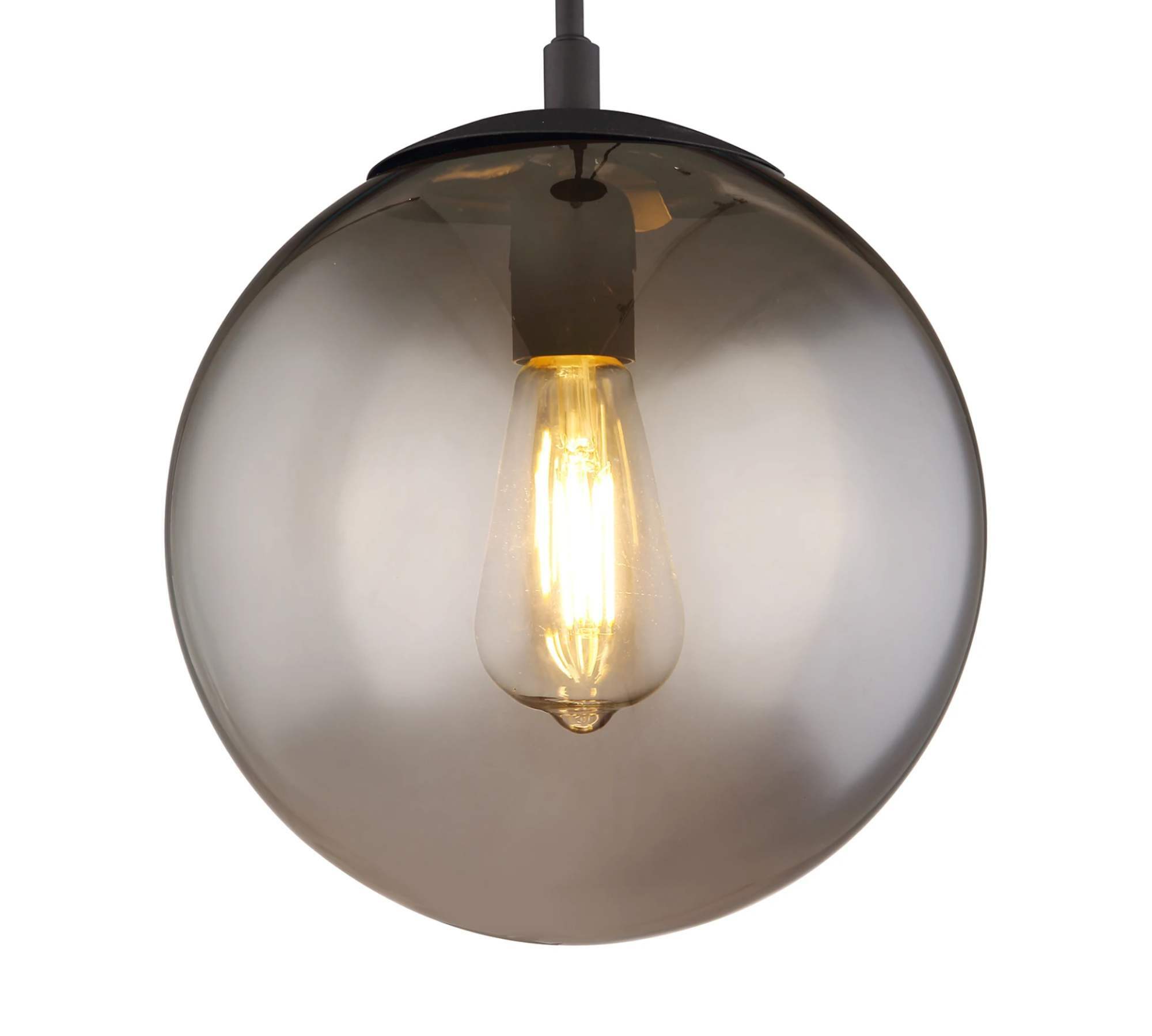 Pendelleuchte 1-flammig Rauchglas Metall 0