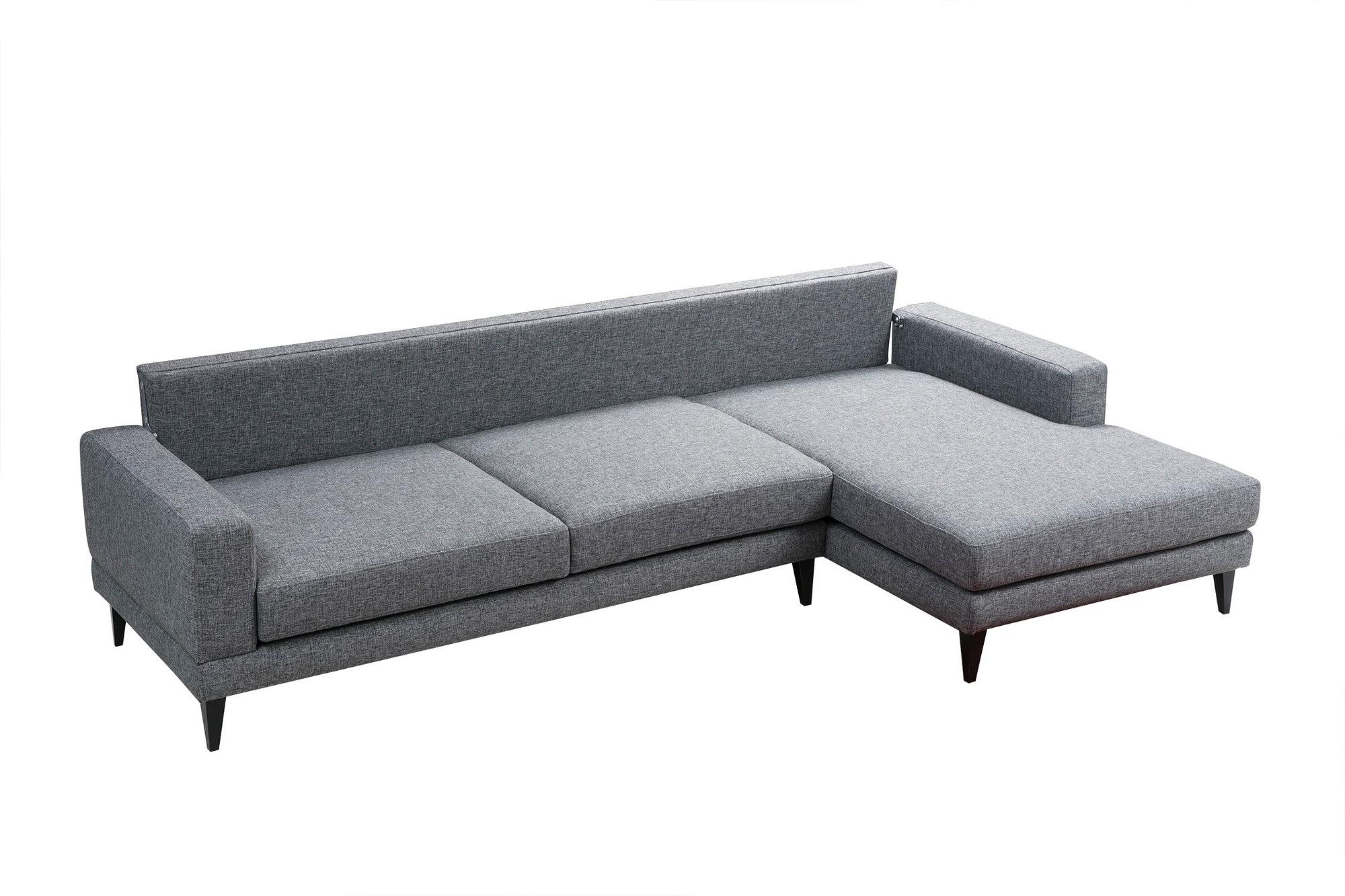 Nordic Ecksofa Rechts Grau 4