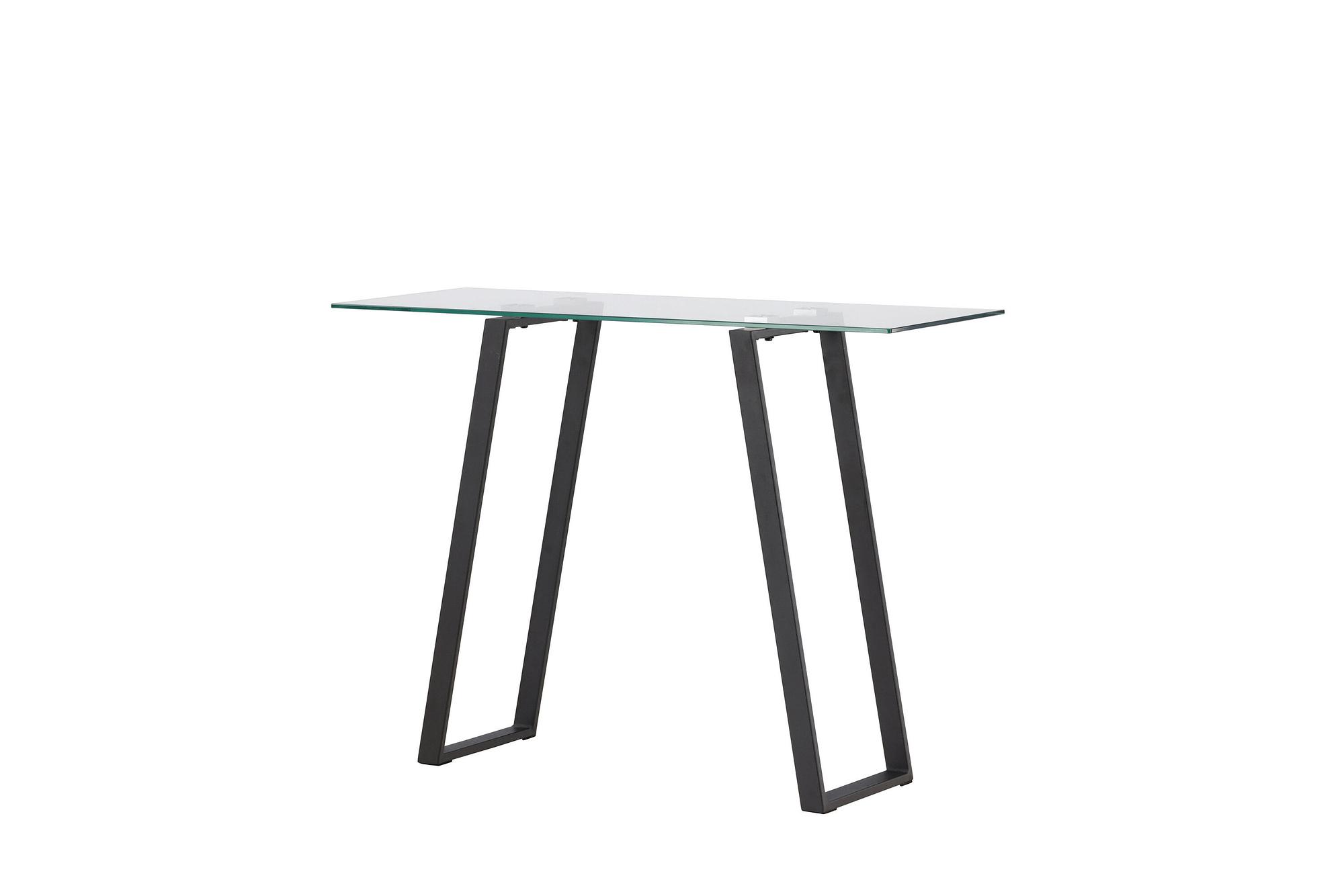 Horten Schreibtisch Stahl Glas Silber 7