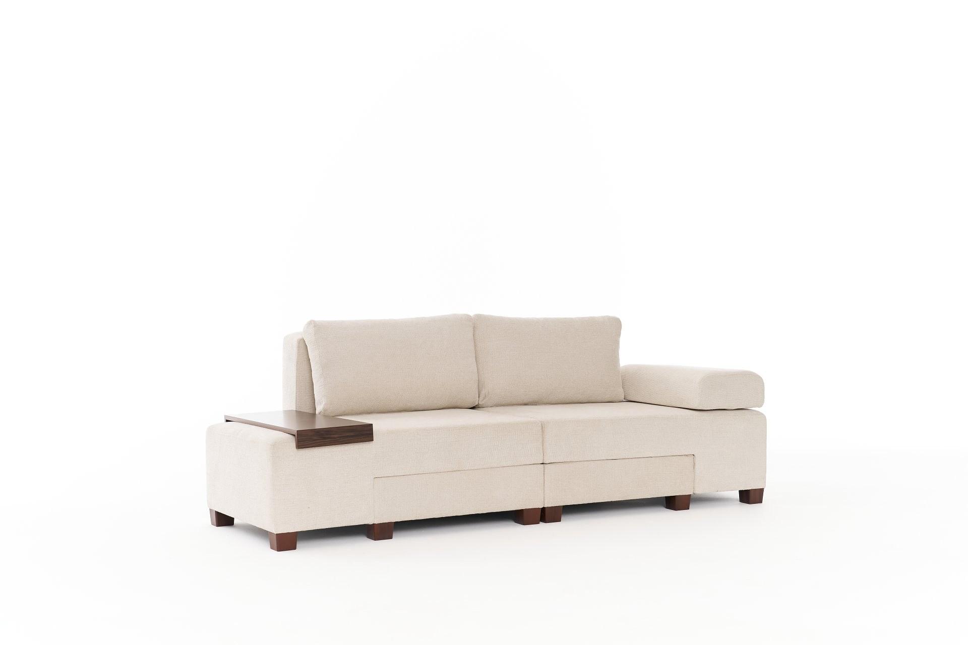 Perenna Sofa 3-seater Chenille Cream 9