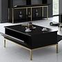 Lord Couchtisch Holz Schwarz Gold 2