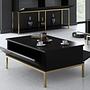Coffee Table Lord Wood Veneer Black Gold 2