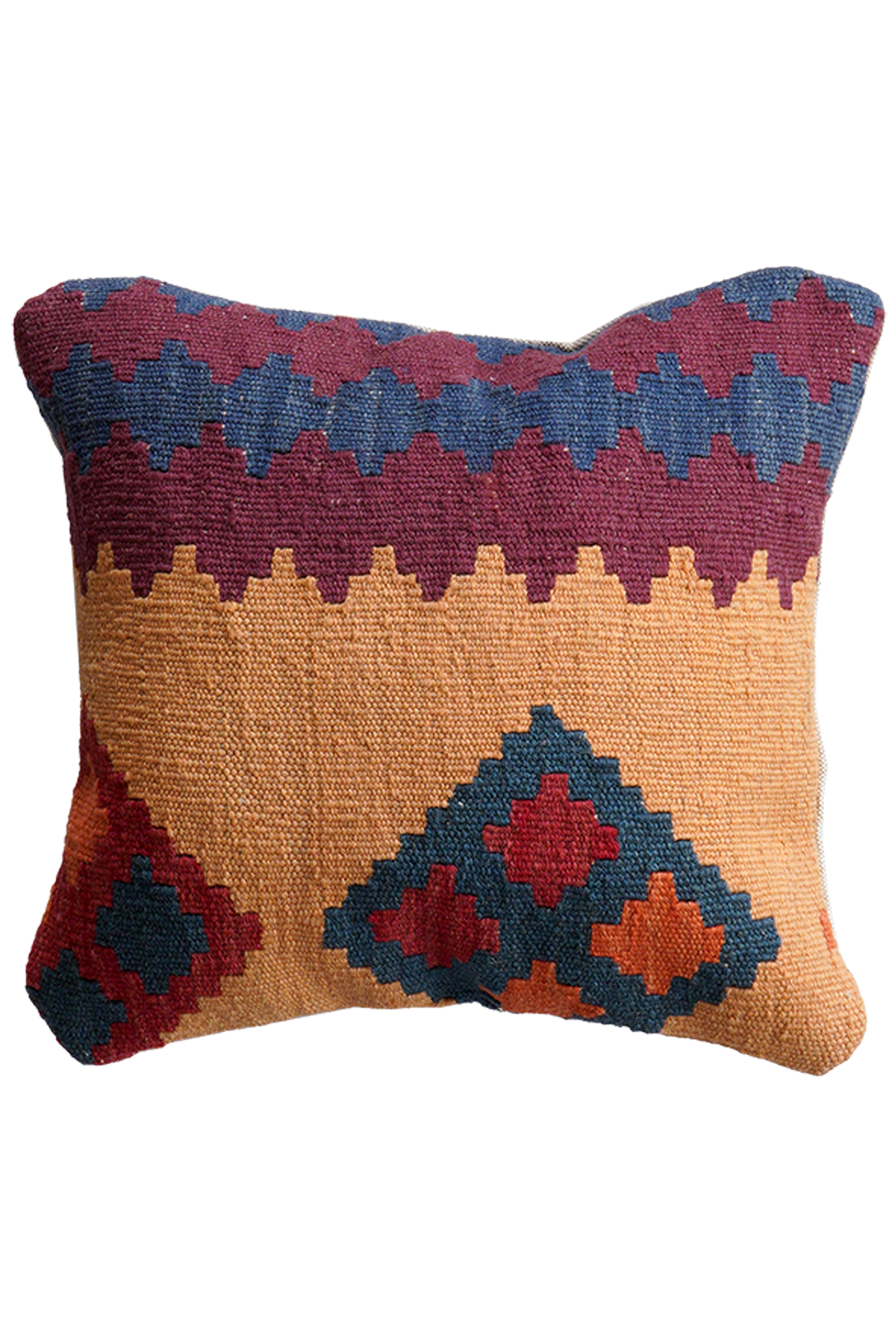 Kilim Kissenbezug Wolle Mehrfarbig 0