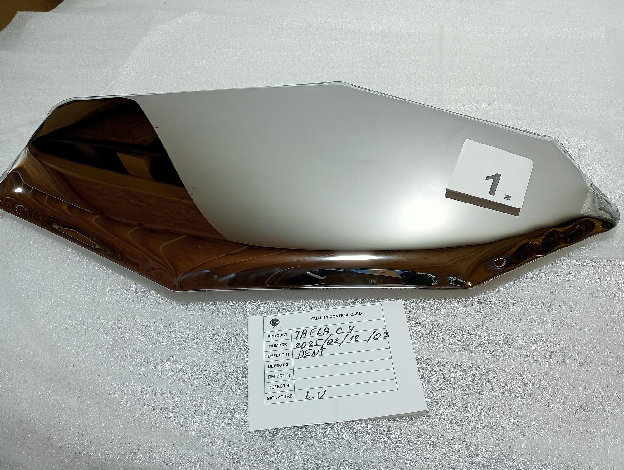 Table Mirror C4 Stainless Steel Inox Polished Silver 2