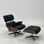 Eames Lounge Chair &amp; Ottoman Leder Holz Schwarz Braun 0