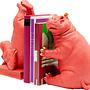2x Hippo Buchstütze-Set Pink 19x26x14cm 2