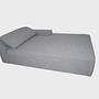 Daphne 1-seater chaise lounge right Maya Warm Grey 5