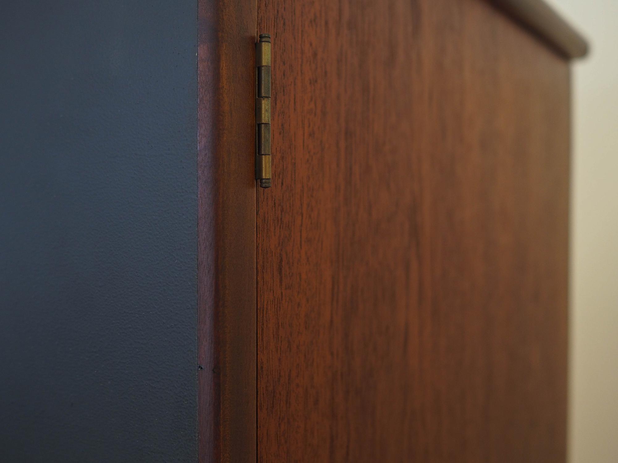 Teak Kleiderschrank 1960er Jahre Grau Braun 11