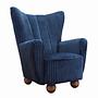 Armchair Velour Dark Blue 0