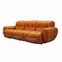 Divano Space Age a 3 posti arancione anni '60 0
