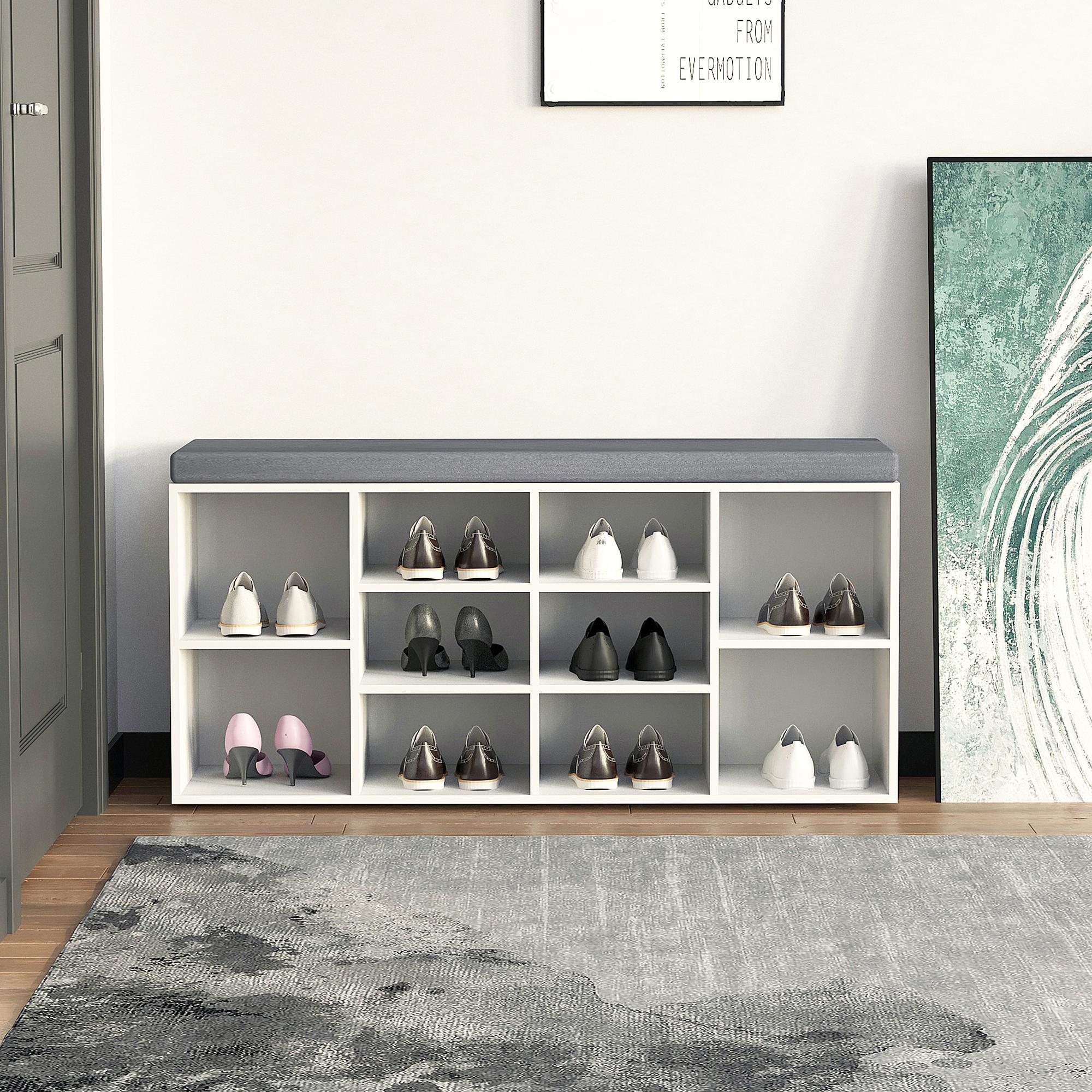 ESTHA 10 Shoe Rack White 4