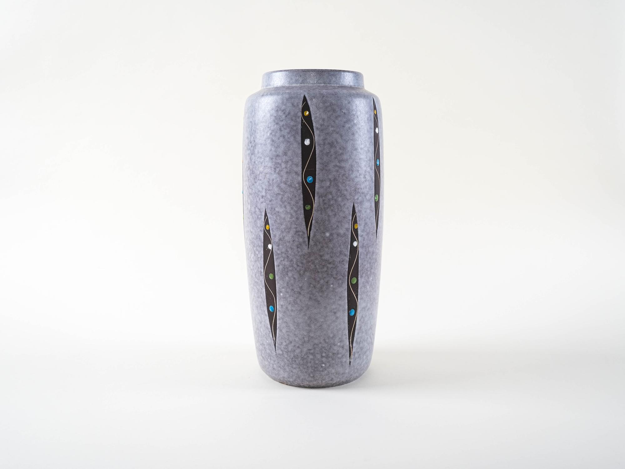 Ceramic Vase Grey 1960s 2